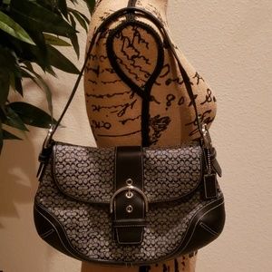 COACH Black SoHo Signature and Leather bag